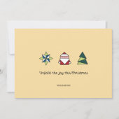 Marsepein Origami Kerstmis Feestdagenkaart (Voorkant)