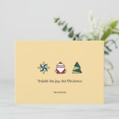 Marsepein Origami Kerstmis Feestdagenkaart (Staand voorkant)