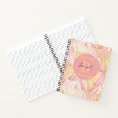 Marsepein & Wewak Patroon Abstract Monogram Naam Notitieboek (Binnen)