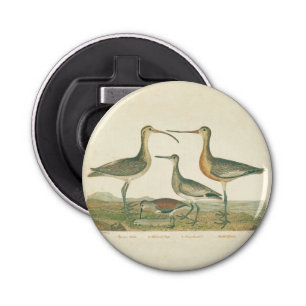 Marsh Bird Curlew Snipe Birding Button Flesopener