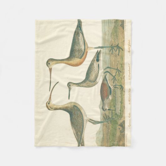Marsh Bird Curlew Snipe Birding Fleece Deken (Voorkant)