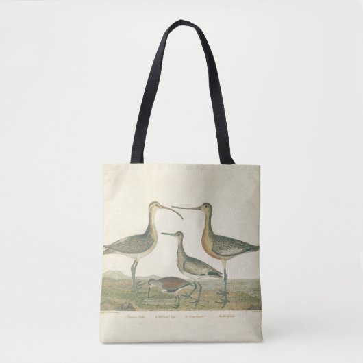 Marsh Bird Curlew Snipe Birding Tote Bag (Voorkant)