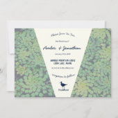 Marsh Bird Wedding Invitation Kaart (Voorkant)