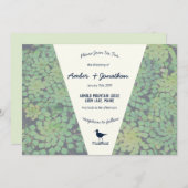 Marsh Bird Wedding Invitation Kaart (Voorkant / Achterkant)
