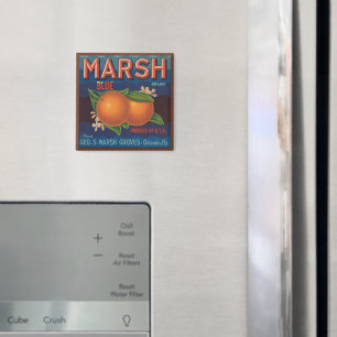 Marsh Brand    citrusetiket Magneet