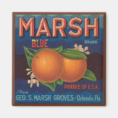 Marsh Brand | citrusetiket Magneet (Voorkant)