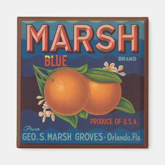 Marsh Brand |  citrusetiket Magneet (Voorkant)