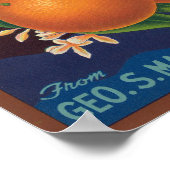 Marsh Brand | citrusetiket Poster (Hoek)