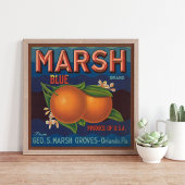Marsh Brand |  citrusetiket Poster