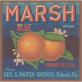 Marsh Brand | citrusetiket Sticker (Voorkant)