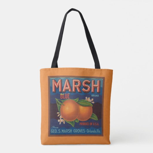Marsh Brand | citrusetiket Tote Bag (Achterkant)