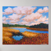 Marsh & Clouds Poster (Voorkant)