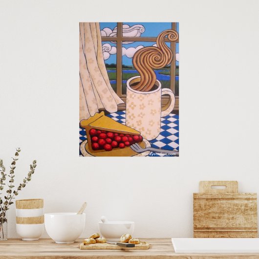 Marsh & Clouds Poster (Keuken)