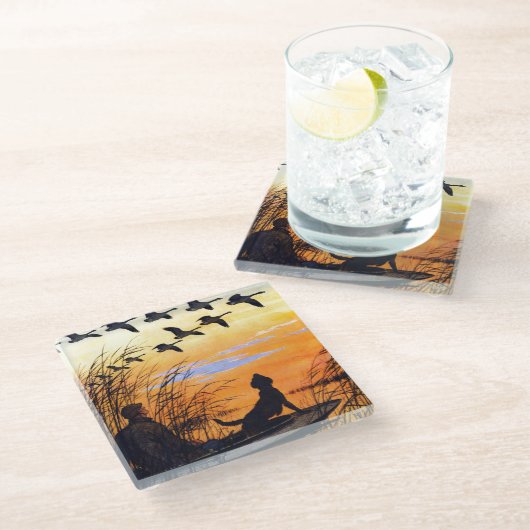 Marsh door Paul Bransom Glazen Onderzetter (Schuin)