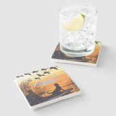 Marsh door Paul Bransom Stenen Onderzetter (Zijkant)