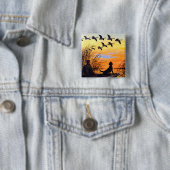 Marsh door Paul Bransom Vierkante Button 5,1 Cm (In situ)