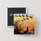 Marsh door Paul Bransom Vierkante Button 5,1 Cm (Voorkant /achterkant)