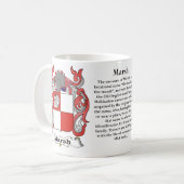 Marsh Family Coat of Arms Mok (Voorkant links)