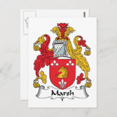 Marsh Family Crest Briefkaart (Voorkant / Achterkant)