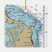 Marsh Harbor Abaco Chart Keramisch Ornament (Achterkant)