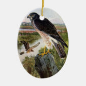 Marsh Hawk Keramisch Ornament (Voorkant)