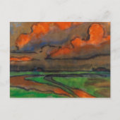 Marsh Landschap onder rode wolken | Emil Nolde | Briefkaart (Voorkant)
