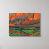 Marsh Landschap onder rode wolken | Emil Nolde | Canvas Afdruk (Voorkant)