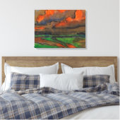 Marsh Landschap onder rode wolken | Emil Nolde | Canvas Afdruk (Insitu (Slaapkamer))