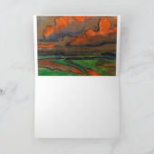 Marsh Landschap onder rode wolken | Emil Nolde | Kaart (Binnen)