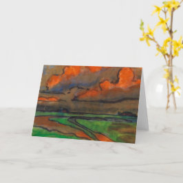 Marsh Landschap onder rode wolken | Emil Nolde | Kaart