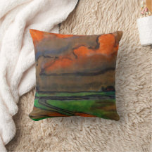 Marsh Landschap onder rode wolken | Emil Nolde |