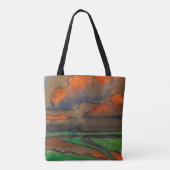 Marsh Landschap onder rode wolken | Emil Nolde | Tote Bag (Achterkant)