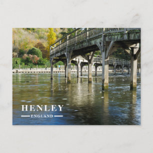 Marsh Lock Horsebridge Rivier Thames Herfst Feestdagenkaart