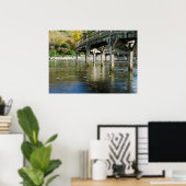Marsh Lock Horsebridge Rivier Thames Herfst Poster (Thuiskantoor)