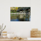 Marsh Lock Horsebridge Rivier Thames Herfst Poster (Keuken)