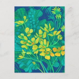 Marsh Marigold Summer Wildbloemen Floral Painting Briefkaart