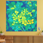 Marsh Marigold Summer Wildbloemen Floral Painting Canvas Afdruk (Insitu (Woonkamer))