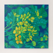Marsh Marigold Summer Wildbloemen Floral Painting Legpuzzel (Horizontaal)