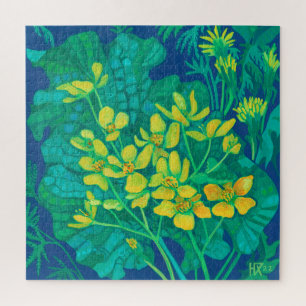 Marsh Marigold Summer Wildbloemen Floral Painting Legpuzzel