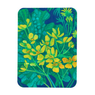 Marsh Marigold Summer Wildbloemen Floral Painting Magneet