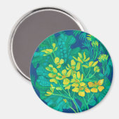 Marsh Marigold Summer Wildbloemen Floral Painting Magneet (Voorkant / Achterkant)