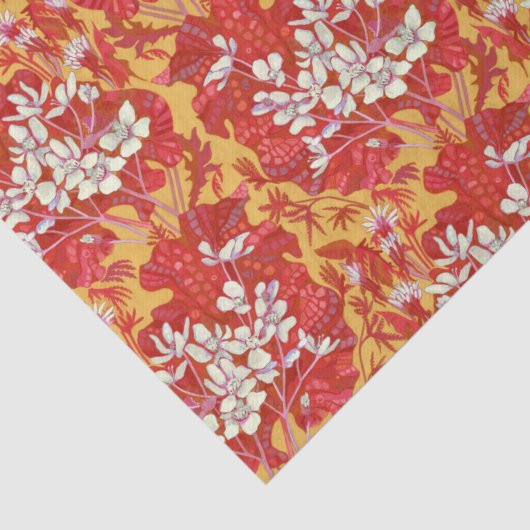 Marsh Marigold Wildflower Buttercup Bloemen Rood Tissuepapier (Detail)