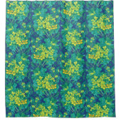 Marsh Marigold Wildflower Geel Bloemen Patroon Douchegordijn (Voorkant)