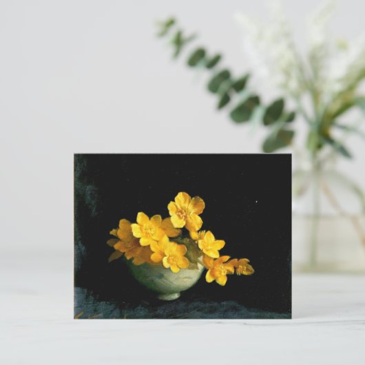Marsh Marigolds, nog steeds levenspatter Briefkaart (Staand voorkant)