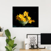 Marsh Marigolds, nog steeds levenspatter Poster (Thuiskantoor)