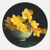 Marsh Marigolds, nog steeds levenspatter Ronde Sticker (Voorkant)