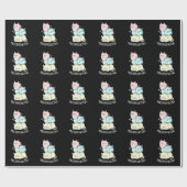 Marsh-meow-lows Funny Cat Marshmallow Pun Dark BG Cadeaupapier (Vlak)