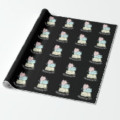 Marsh-meow-lows Funny Cat Marshmallow Pun Dark BG Cadeaupapier (Uitgerold)