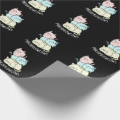 Marsh-meow-lows Funny Cat Marshmallow Pun Dark BG Cadeaupapier (Hoek)