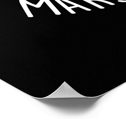 Marsh-meow-lows Funny Cat Marshmallow Pun Dark BG Poster (Hoek)